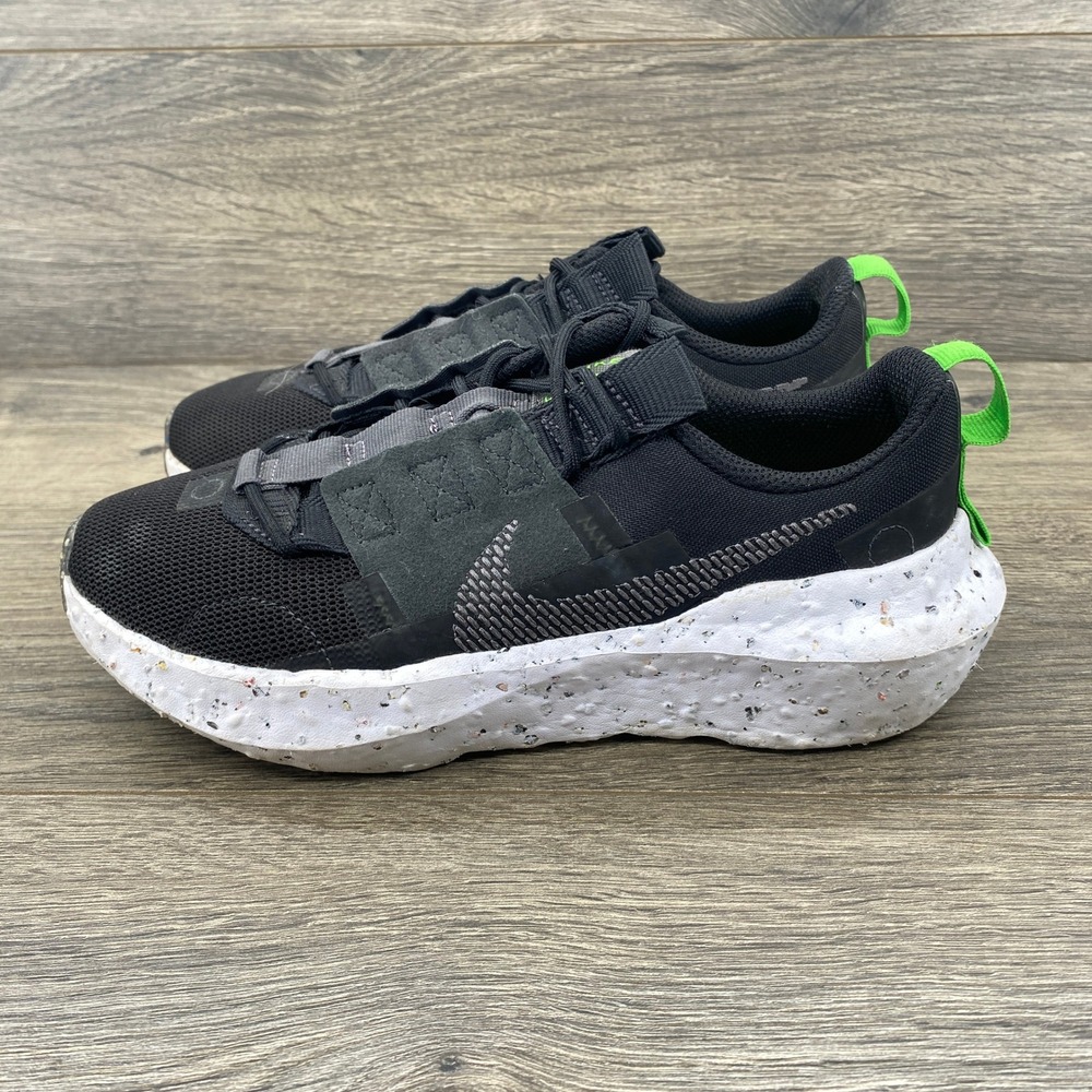 Nike Crater Impact CW2386 001 Black White Green Women's Shoes Size 6